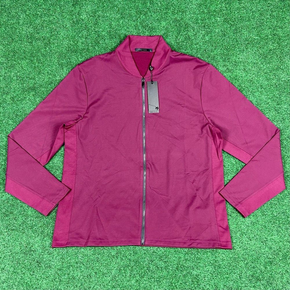 Greyson Golf Jacket Sequoia Large Maroon Meadowsweet Polyamide NWT MSRP‎ $198